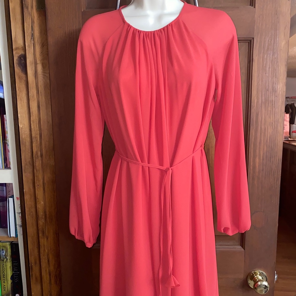 NWOT Vince Camuto Coral Long Sleeve Dress, Size 0